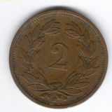 2 Rappen 1929 - sehr sch&ouml;n